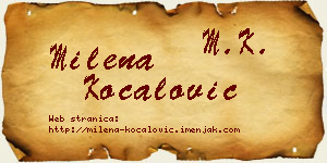 Milena Kočalović vizit kartica